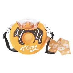 SANTU HOME & DECO - Botella Antiderrame Niño Infantil Donuts 380 ml Naranja