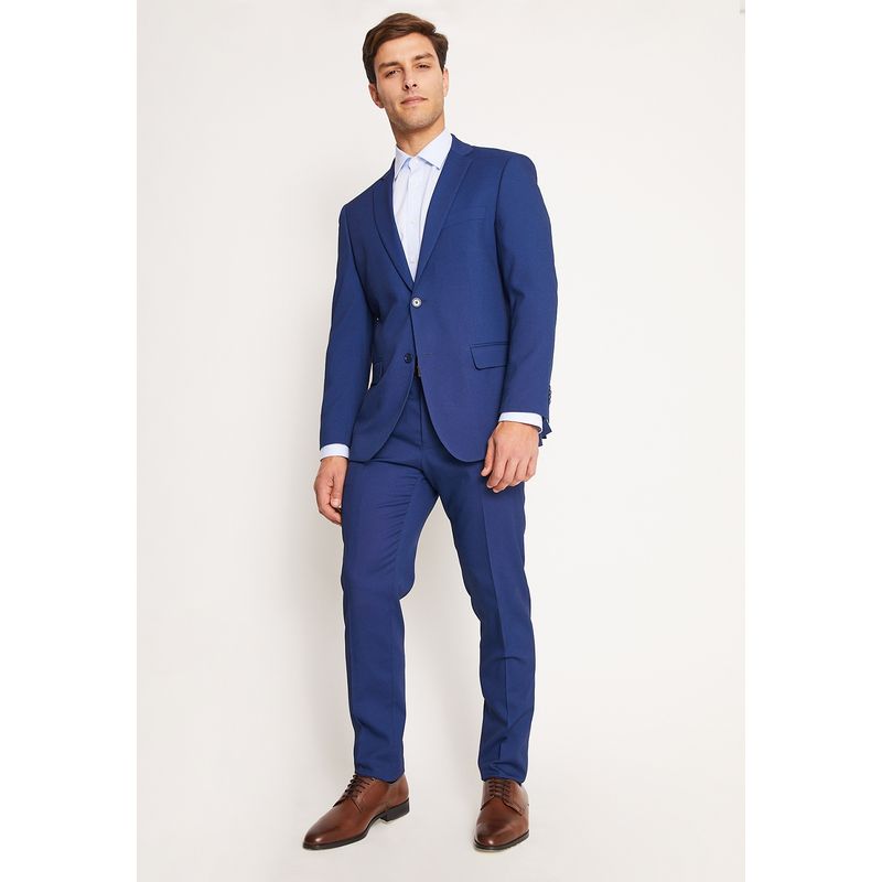 MAVIANNI - Traje Formal Básico Slim Fantasía Azul Medio