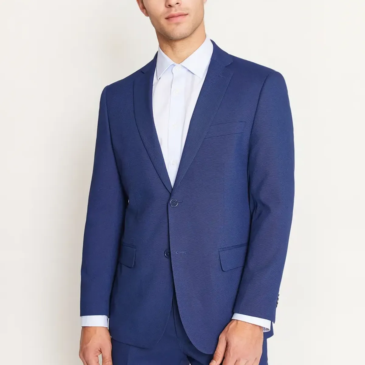 MAVIANNI - Traje Fromal Hombre Slim Texturado Azul Medio Mavianni