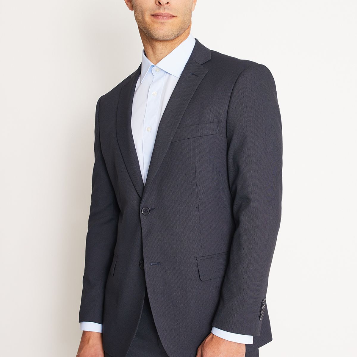 MAVIANNI - Traje Fromal Hombre Slim Texturado Azul Marino Mavianni