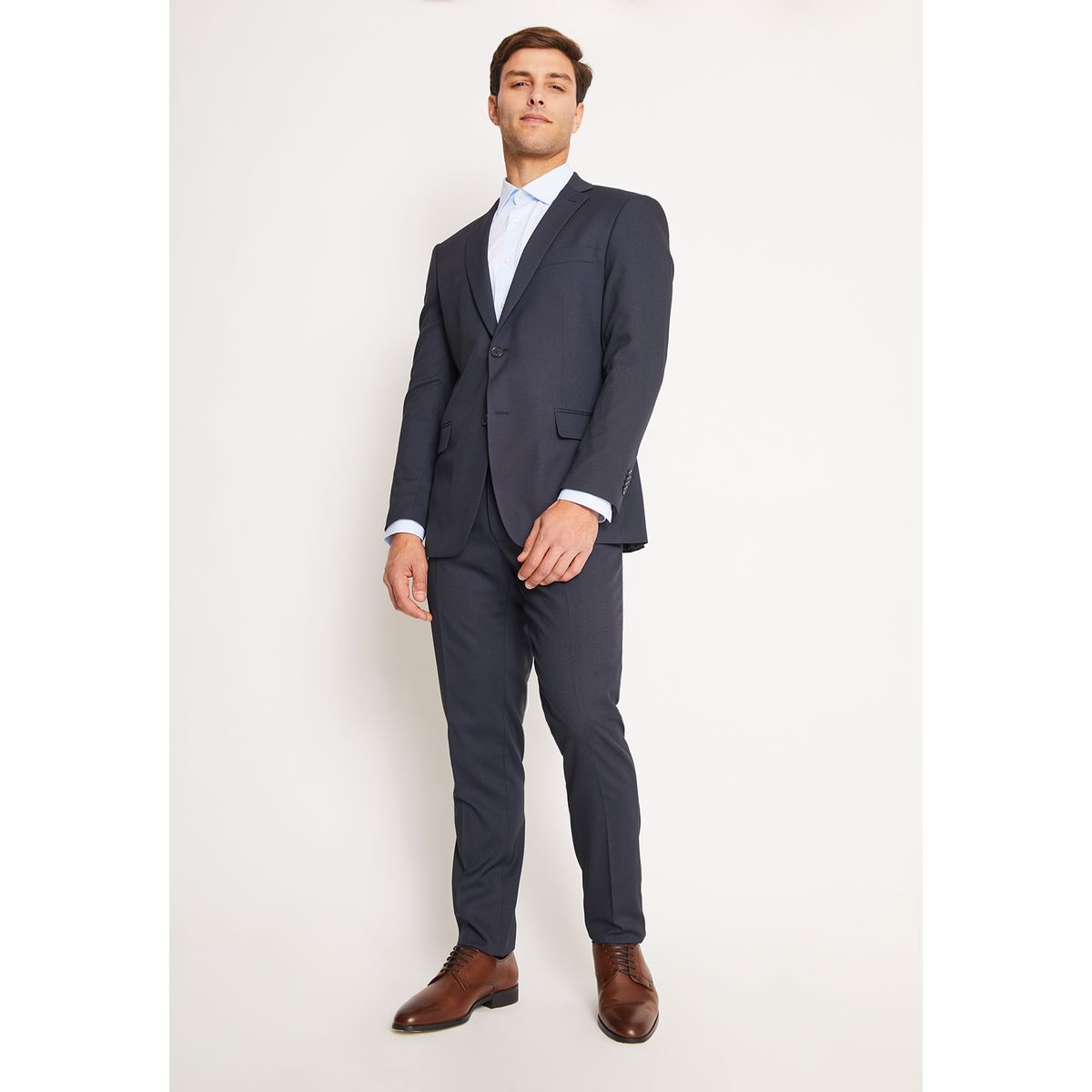 MAVIANNI - Traje Fromal Hombre Slim Texturado Azul Marino Mavianni