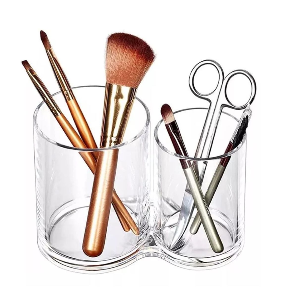 GENERICO - Organizador Acrílico Para Brochas De Maquillaje Práctico x2