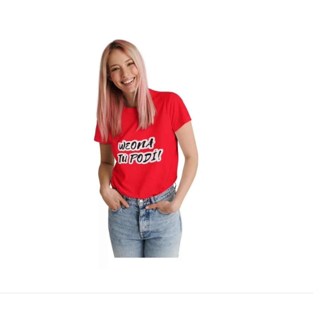GENERICO - Polera Dama Frase W Tu Podi Empoderada