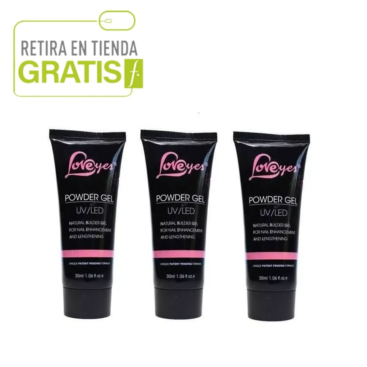 LOVEYES - Kit 3 Polygel, Manicure Uñas