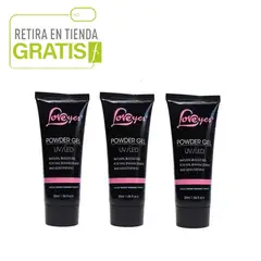 LOVEYES - Kit 3 Polygel (White, Nude, Pink)