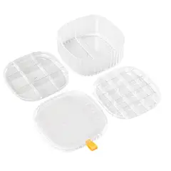 GENERICO - Cajas de acrílico para joyería 3 Niveles x2 TRANSPARENTE