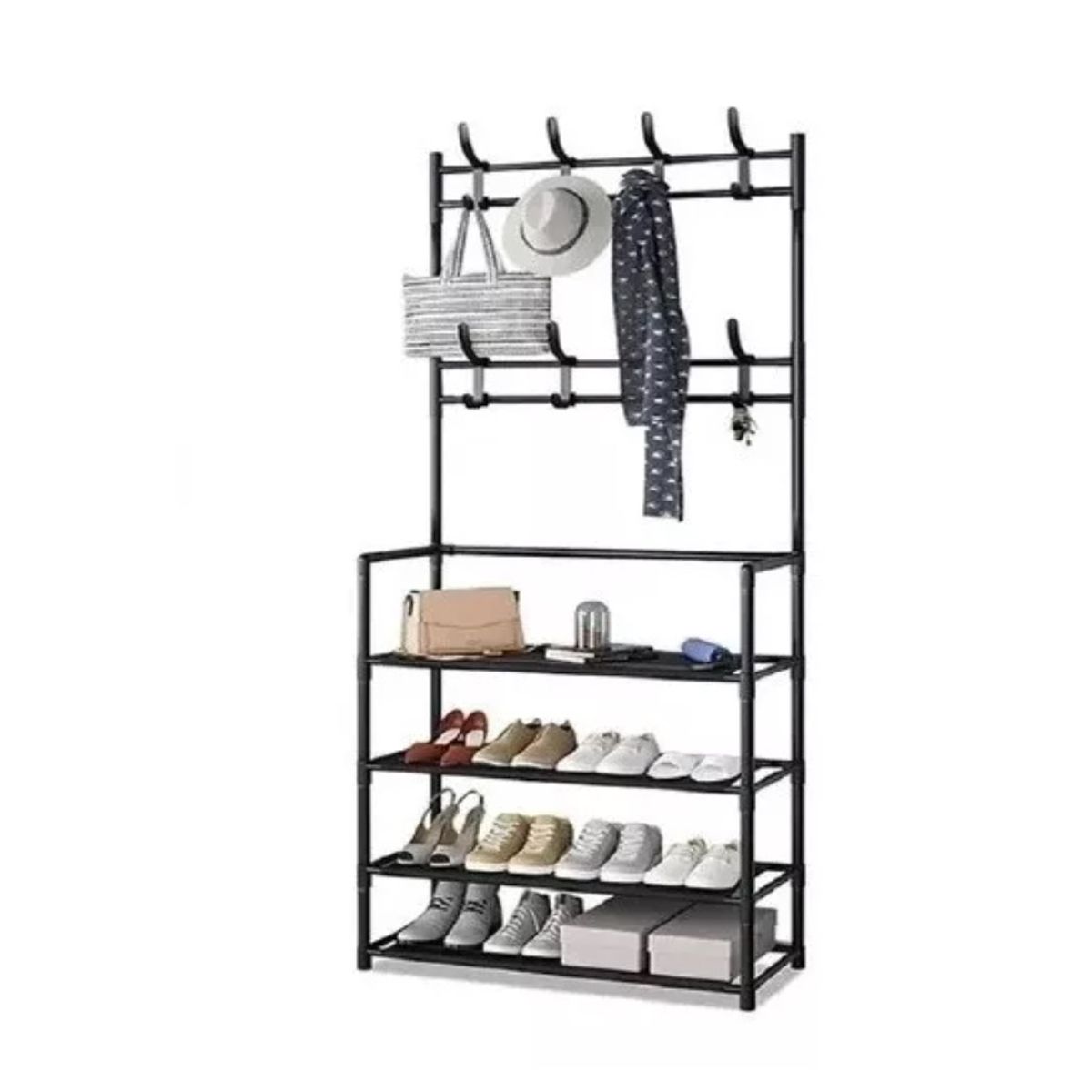 GENERICO - Perchero y Zapatero de pared para ropa Multifuncional