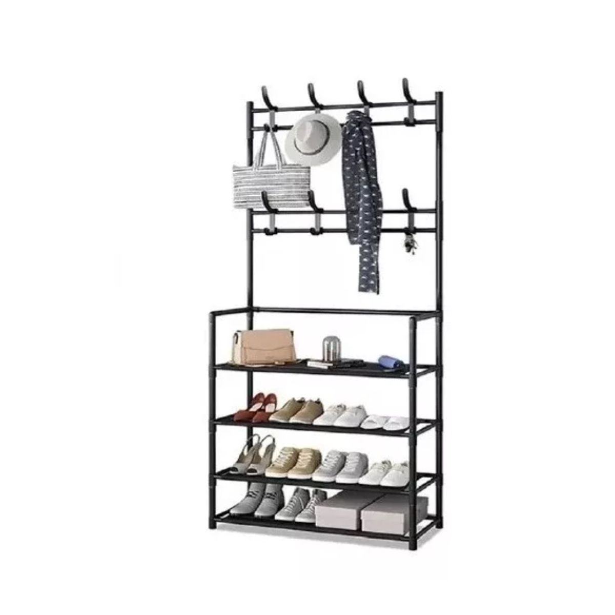 GENERICO - Perchero y Zapatero de pared para ropa Multifuncional