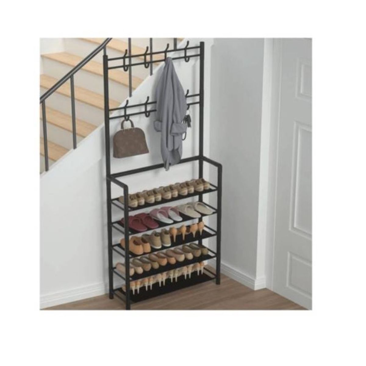 GENERICO - Perchero y Zapatero de pared para ropa Multifuncional