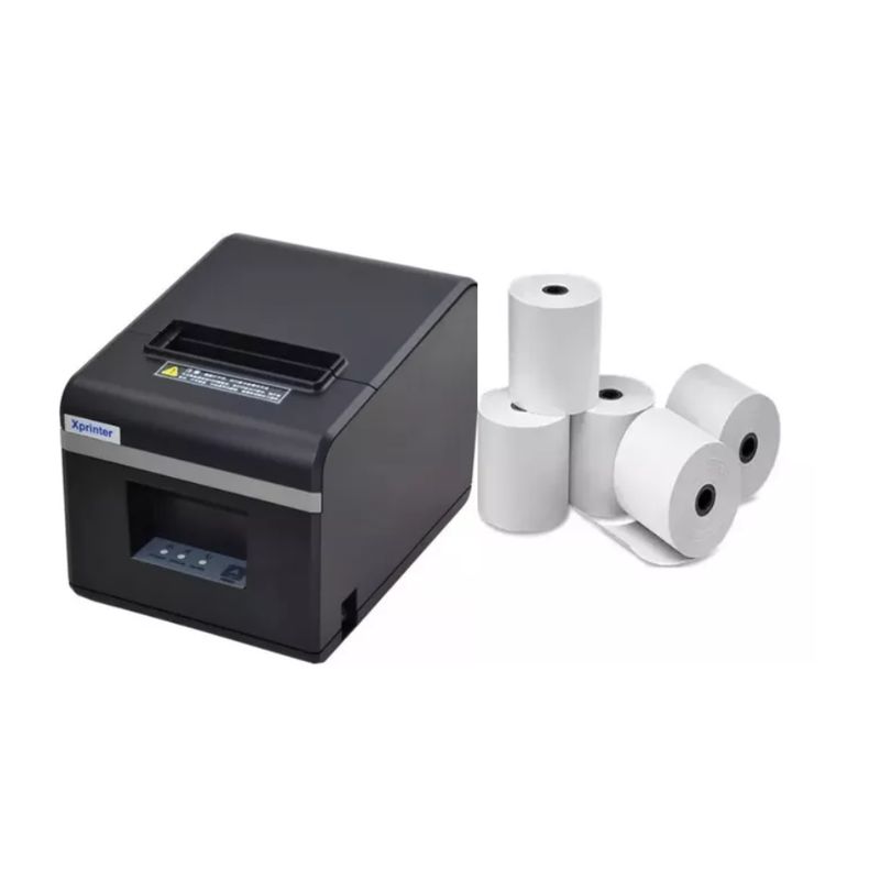GENERICO - Impresora Térmica 80mm Para Boletas / Recibos + 5 Rollos