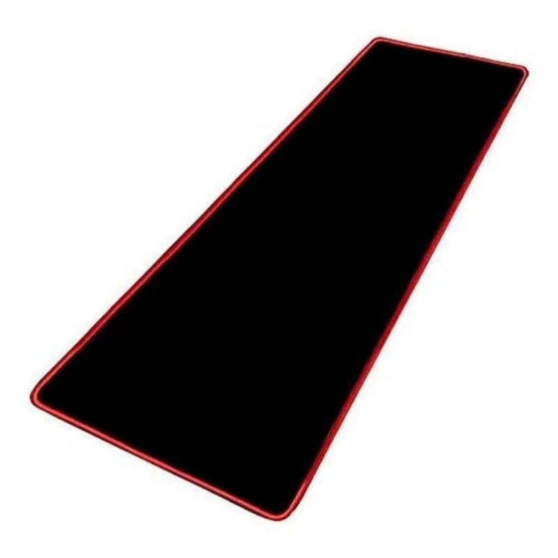 GENERICO - Mouse Pad Gamer Antideslizante Negro Borde Cosido 70x30cm