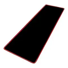 GENERICO - Mouse Pad Gamer Antideslizante Negro Borde Cosido 70x30cm