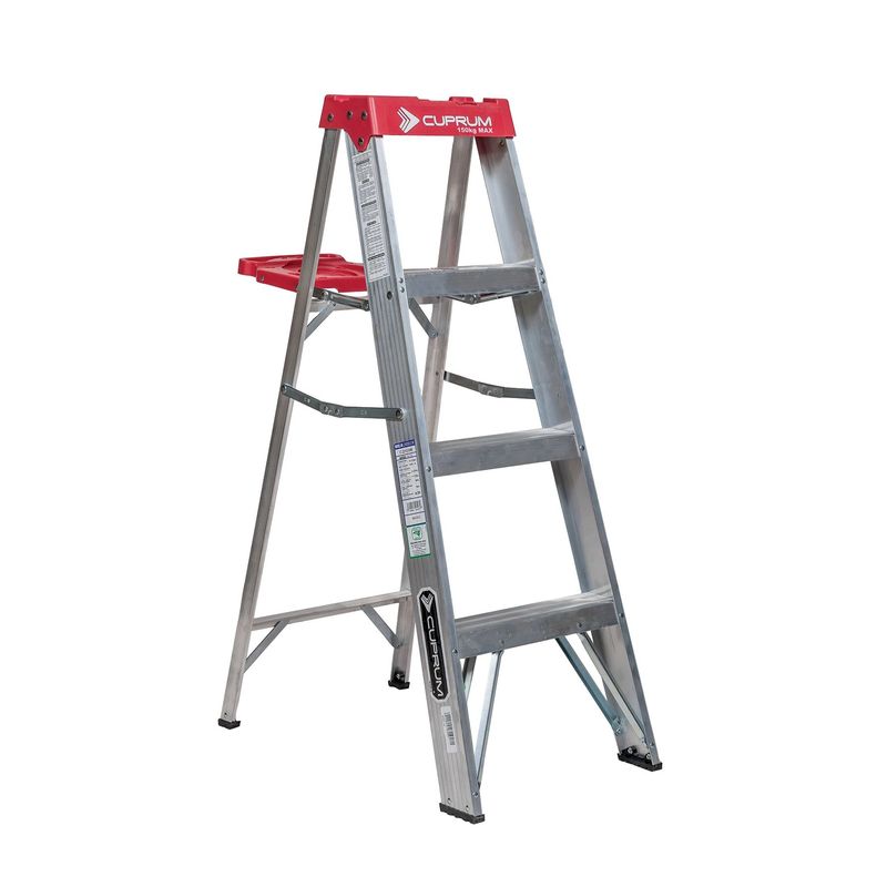 CUPRUM - ESCALERA TIJERA ALUMINIO 4 peldaños