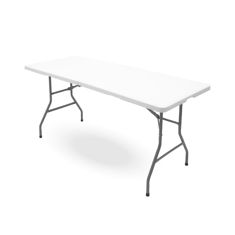 HOME&DESIGN - Mesa Plegable Blanca 180cm tipo Maleta