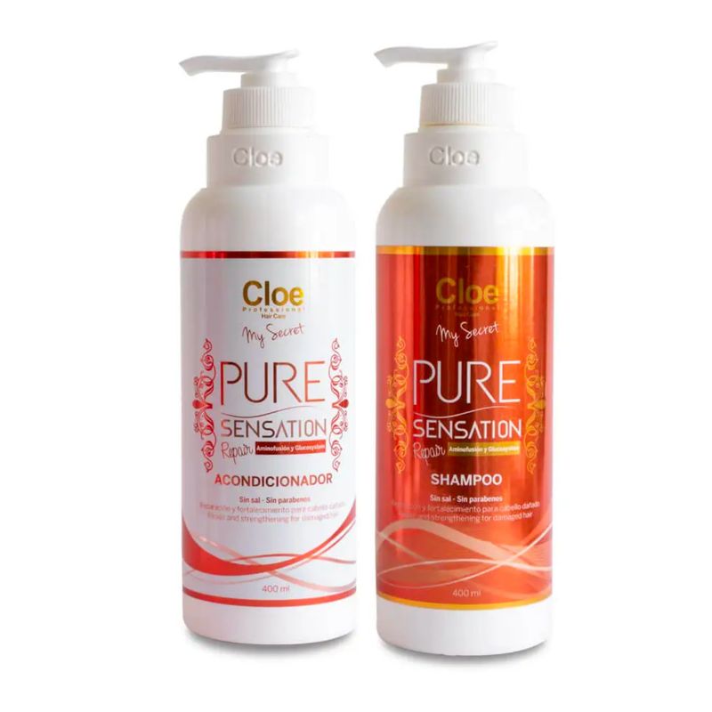 CLOE - Cloe Set reparacion Pure Sensation sin sal ni parabenos 400 ml.