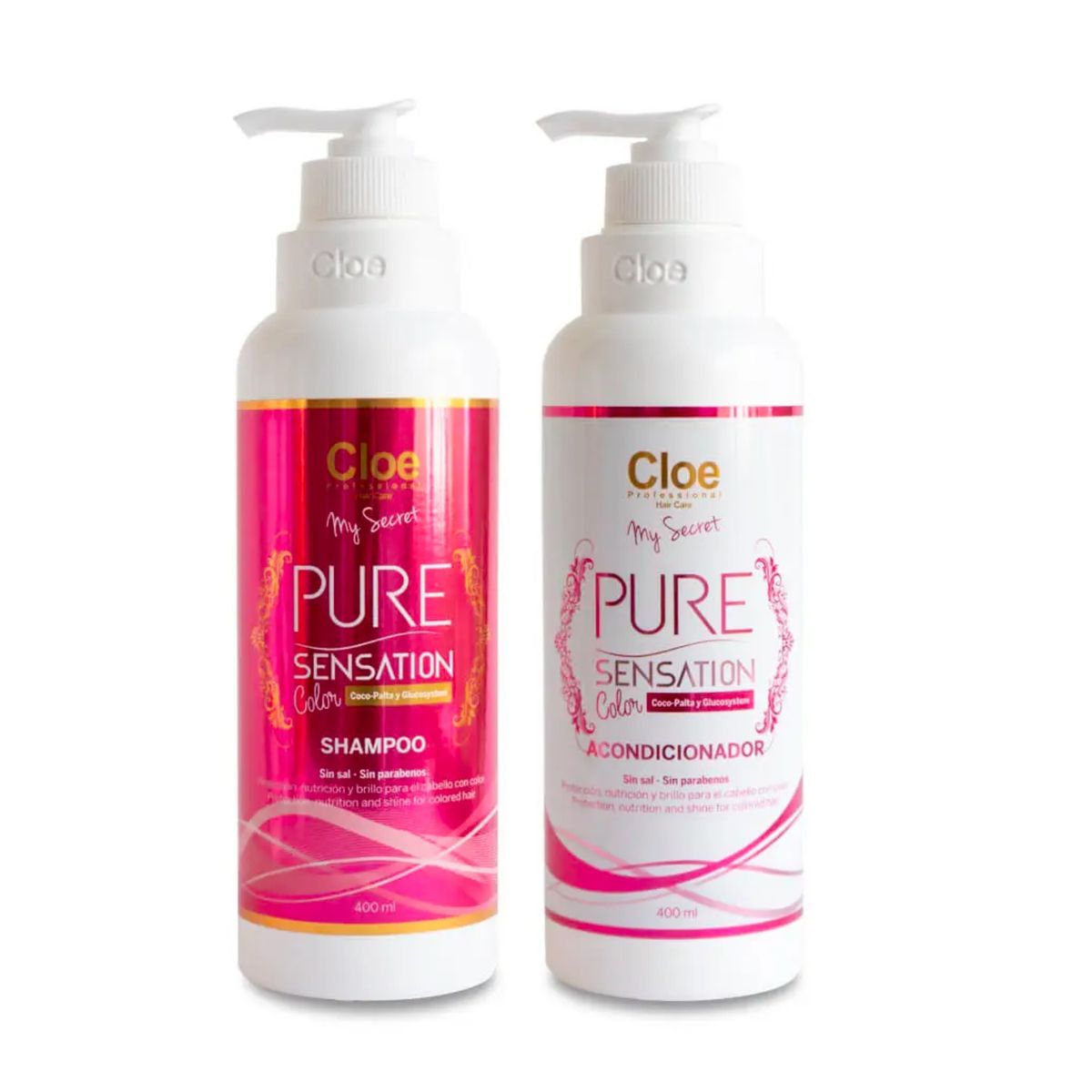 CLOE - Cloe Set Color Pure Sensation sin sal ni parabenos 400 ml.