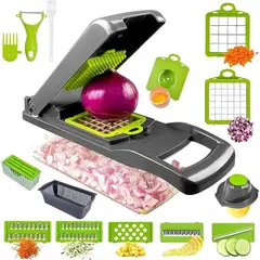 OEM - CORTADOR DE VERDURAS 16 EN 1 MULTIFUNCIONAL CON RECIPIENTE