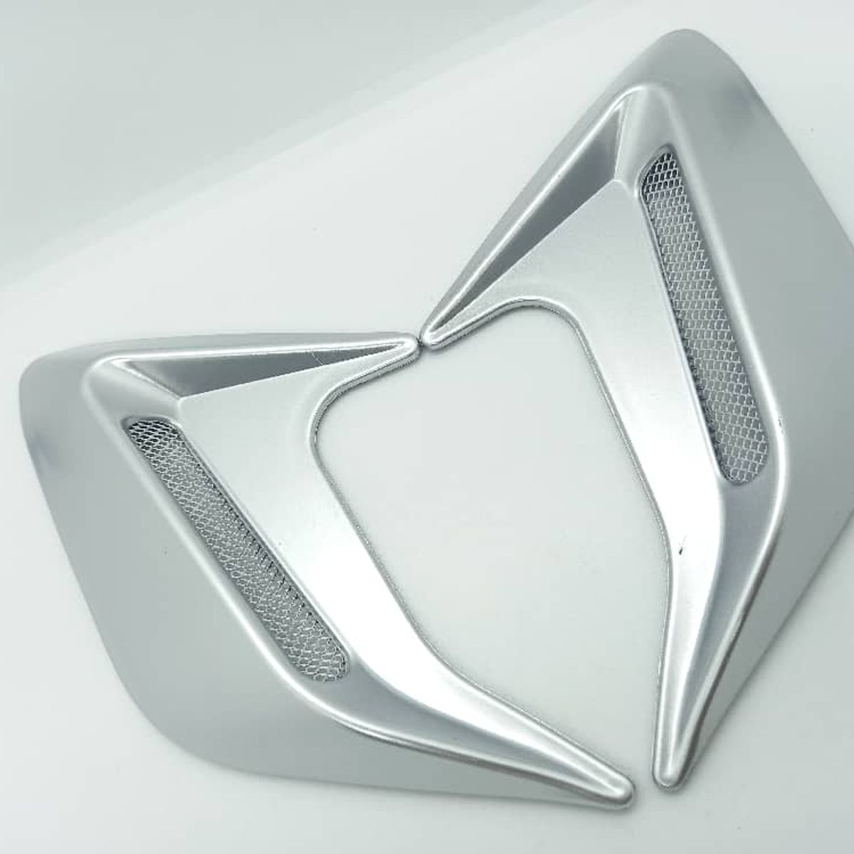 GENERICO - X2 Toma de flujo de aire tunning para lateral de autos gris