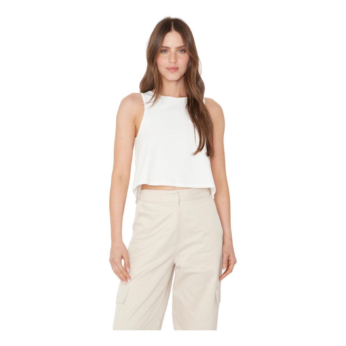 JACINTA TIENDA - Polera Gracia sin mangas III blanca Jacinta Tienda