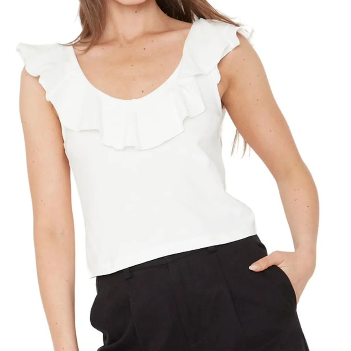 JACINTA TIENDA - Polera Olimpia II blanca Jacinta Tienda