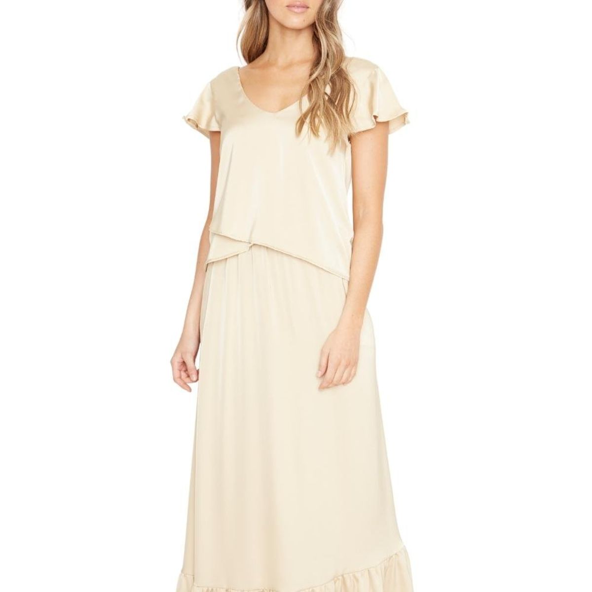 JACINTA TIENDA - Falda Ana satin dorada Jacinta Tienda