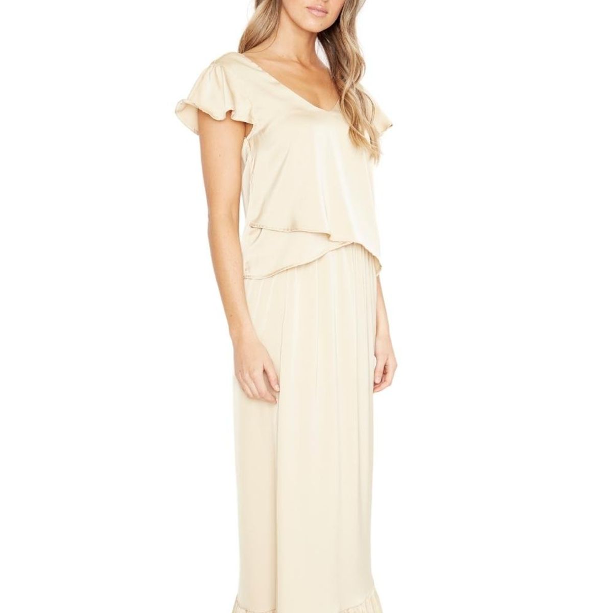 JACINTA TIENDA - Falda Ana satin dorada Jacinta Tienda