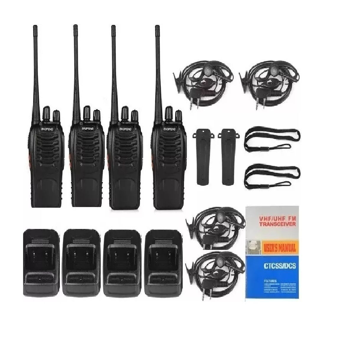 SHOP EHOME BAG - Cuatro Radios Transmisor-Portátiles Walkie Talkie