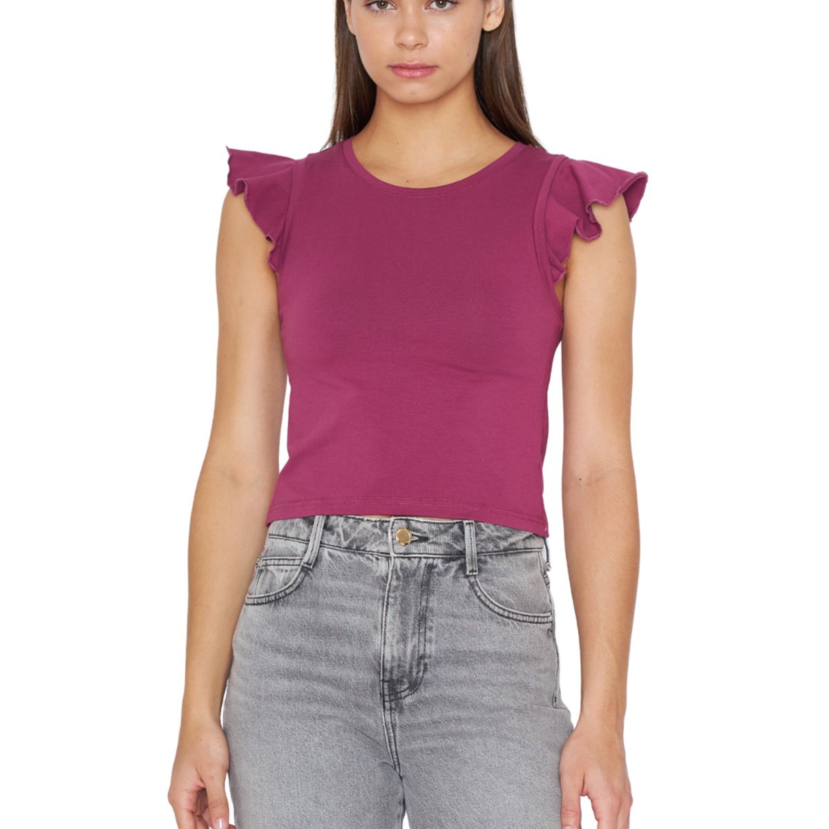 JACINTA TIENDA - Polera Gracia alitas III uva Jacinta Tienda