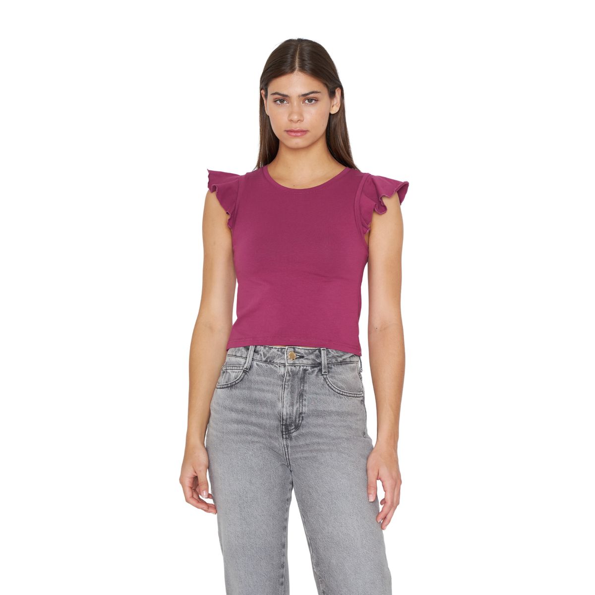 JACINTA TIENDA - Polera Gracia alitas III uva Jacinta Tienda