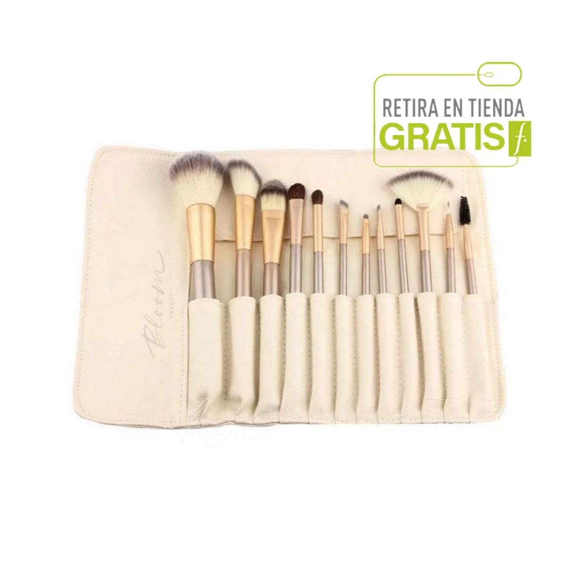 GENERICO - Set 12 Brochas Maquillaje + Estuche