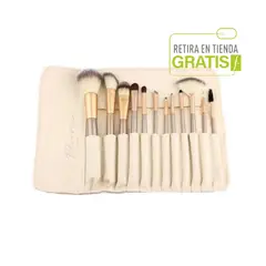 GENERICO - Set 12 Brochas Maquillaje + Estuche