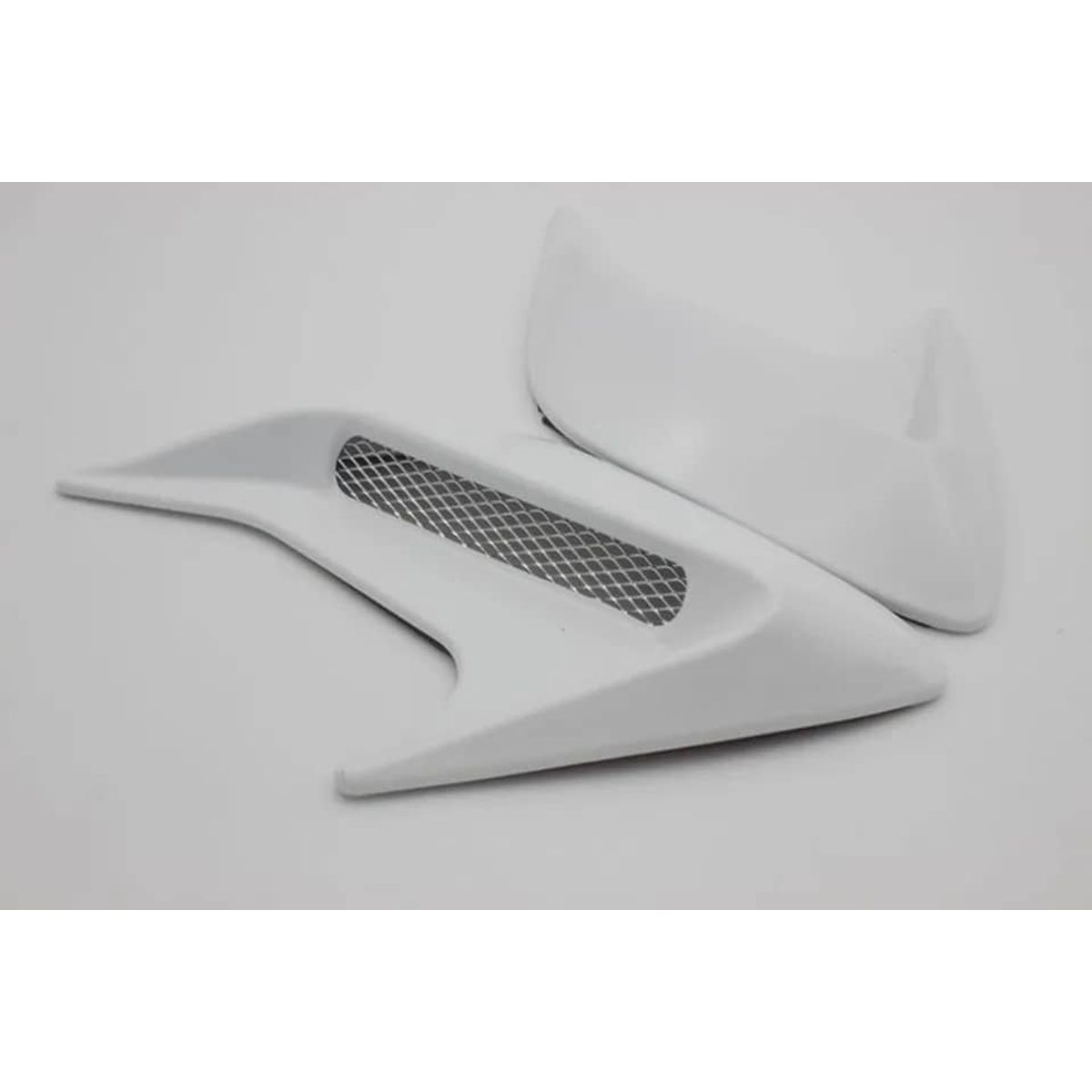 GENERICO - X2 Toma de flujo de aire tunning para lateral autos blanco