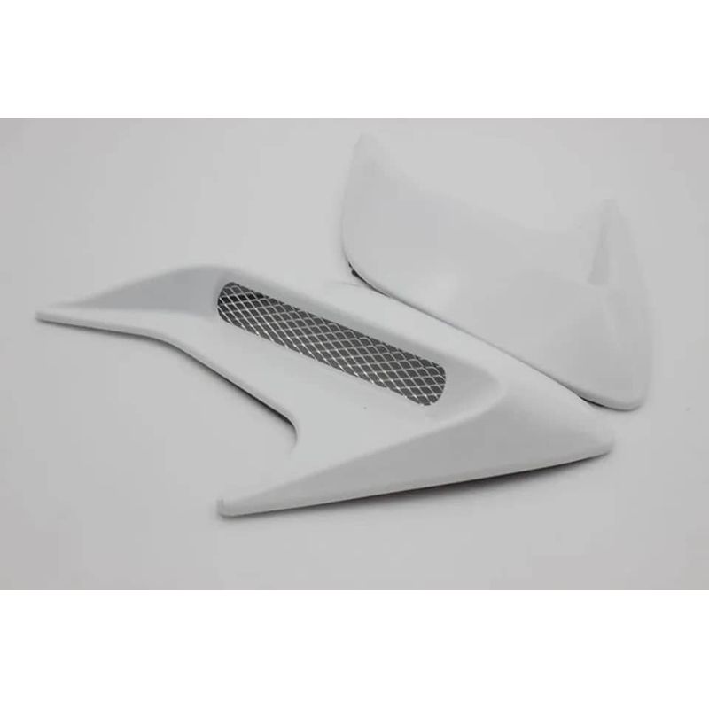 GENERICO - X2 Toma de flujo de aire tunning para lateral autos blanco