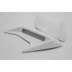 GENERICO - X2 Toma de flujo de aire tunning para lateral autos blanco