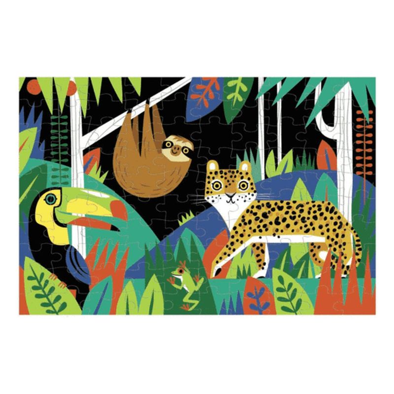 MUDPUPPY - Puzzle 100Pcs Que Brilla En La Oscuridad, La Selva Mudpuppy