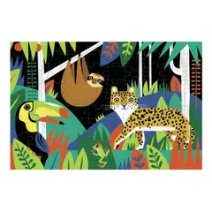 MUDPUPPY - Puzzle 100Pcs Que Brilla En La Oscuridad, La Selva