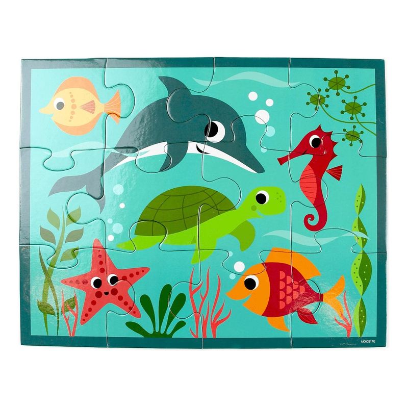 MUDPUPPY - Puzzle 12Pcs En Estuche Bajo El Mar Mudpuppy