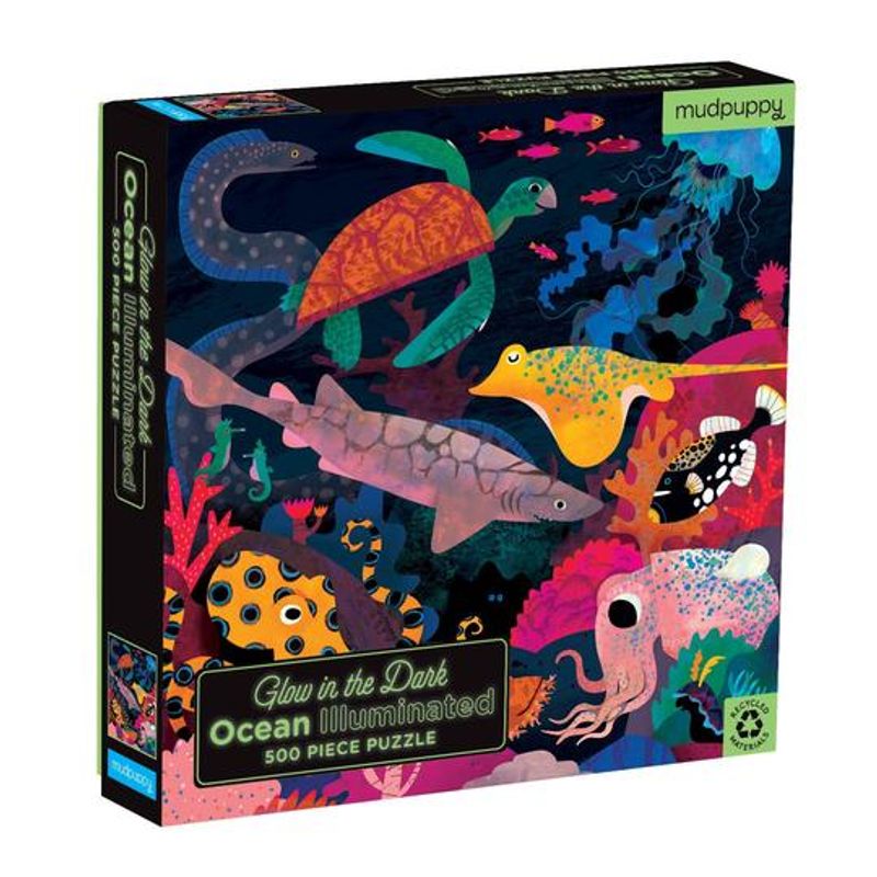 MUDPUPPY - Puzzle 500Pcs Que Brilla En La Oscuridad Oceano Mudpuppy