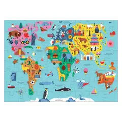 MUDPUPPY - Puzzle 78Pcs Geografia Mapa Del Mundo