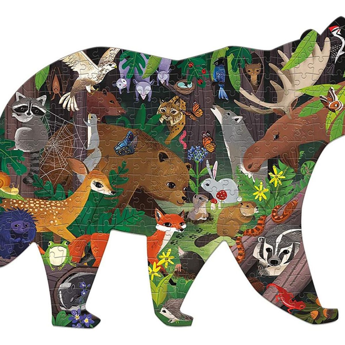 MUDPUPPY - Puzzle 300Pcs Con Forma Bosque Mudpuppy