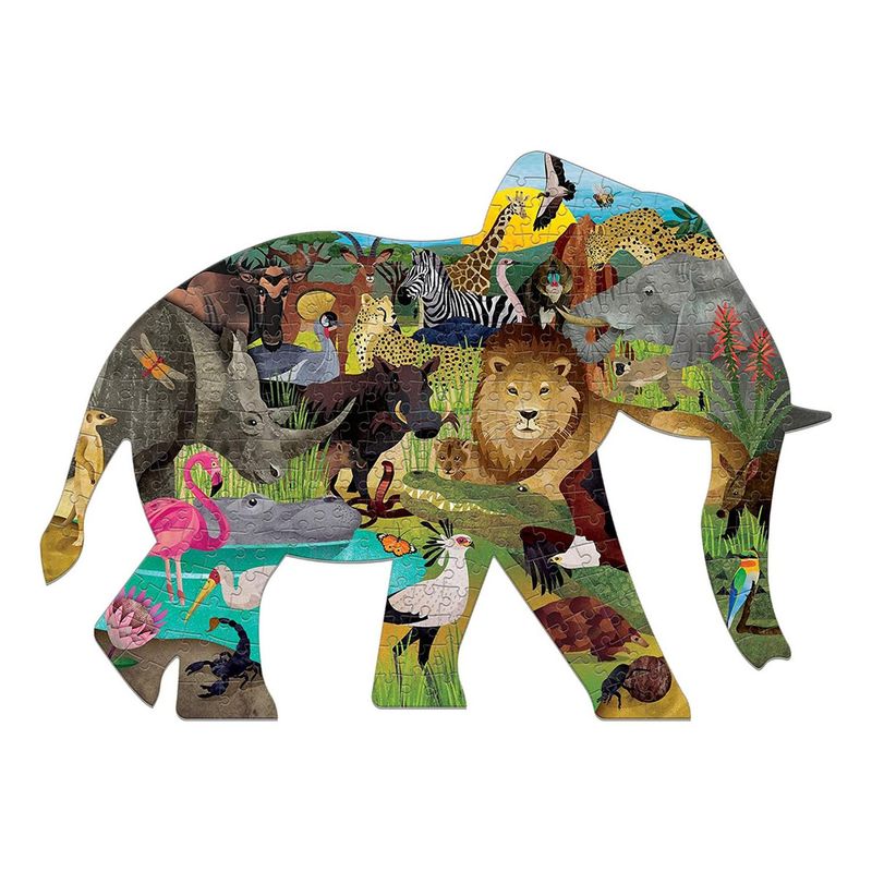 MUDPUPPY - Puzzle 300Pcs Con Forma Safari Mudpuppy