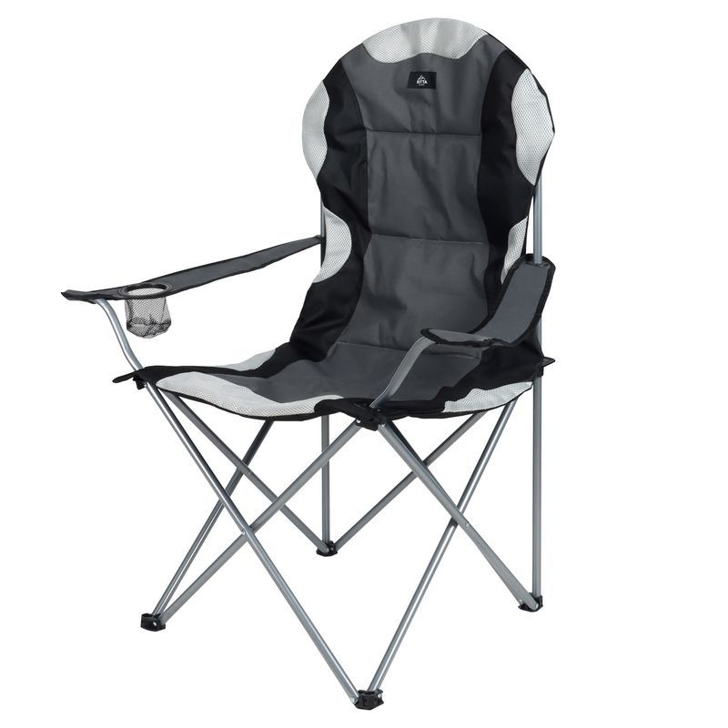 RUTTA - Silla Plegable con Reposabrazos Gris