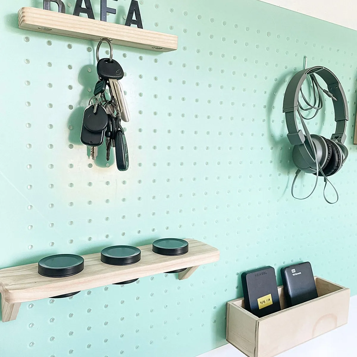 GIROM - Panel organizador de pared acrilico Gardenia 100x60cm
