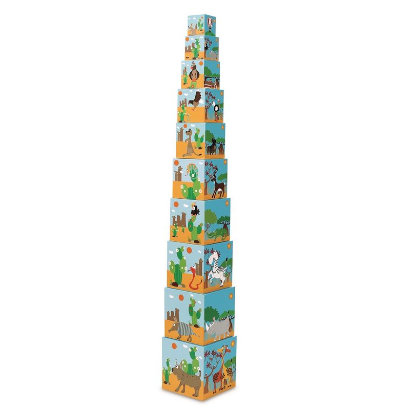 SCRATCH EUROPE - Cubos Para Apilar Animales 10Pcs Scratch Europe