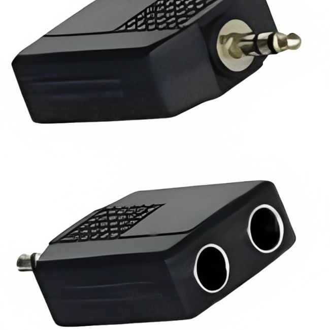 GENERICO - ADAPTADOR Aux 3.5MM MACHO A 2 PLUG HEMBRA