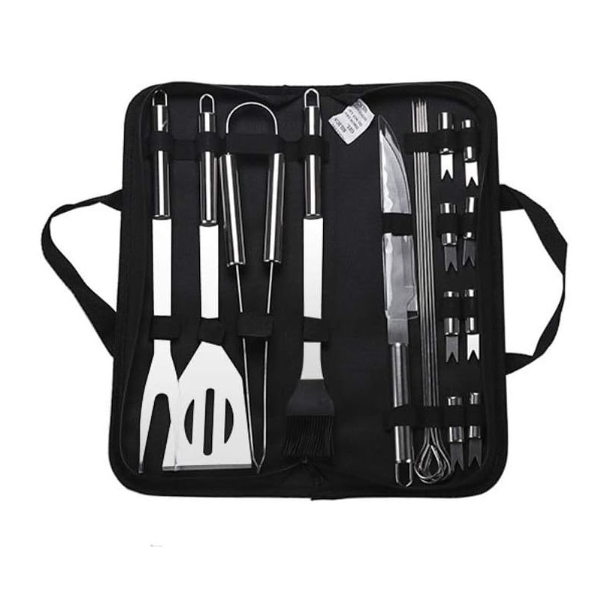 GENERICO - Kit Parrillero 18 Pcs Herramientas Para Asado Acero Inoxidable