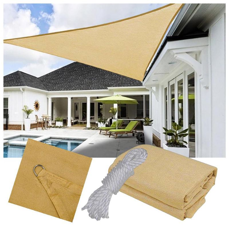 GENERICO - Toldo Vela Sombra Triangular 5x5x5 Metros Filtro Uv