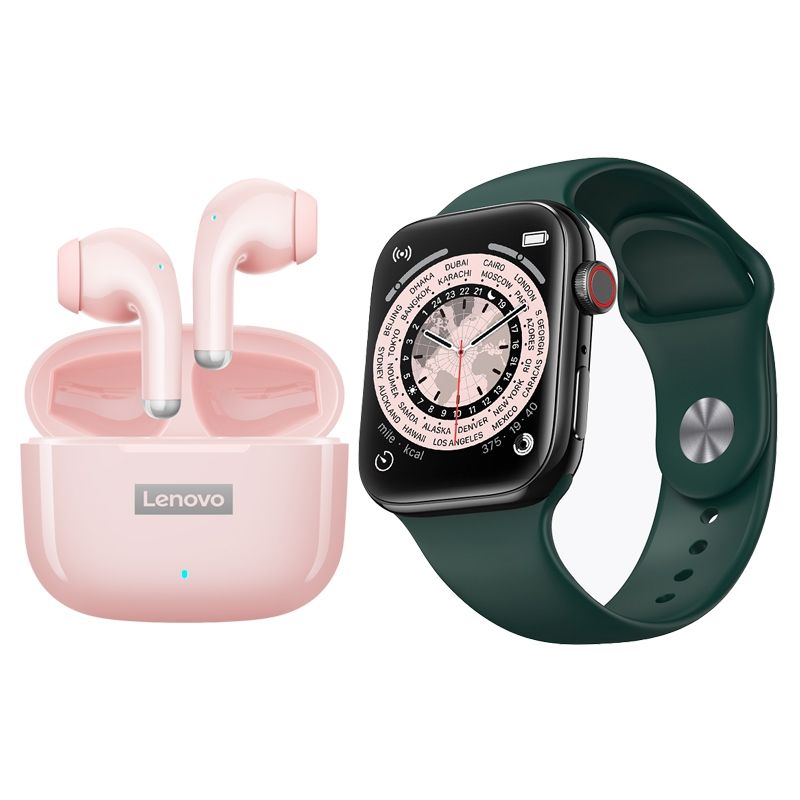 LENOVO - Audífonos Bluetooth Lenovo LP40 PRO y Smartwatch T900 Pro Max