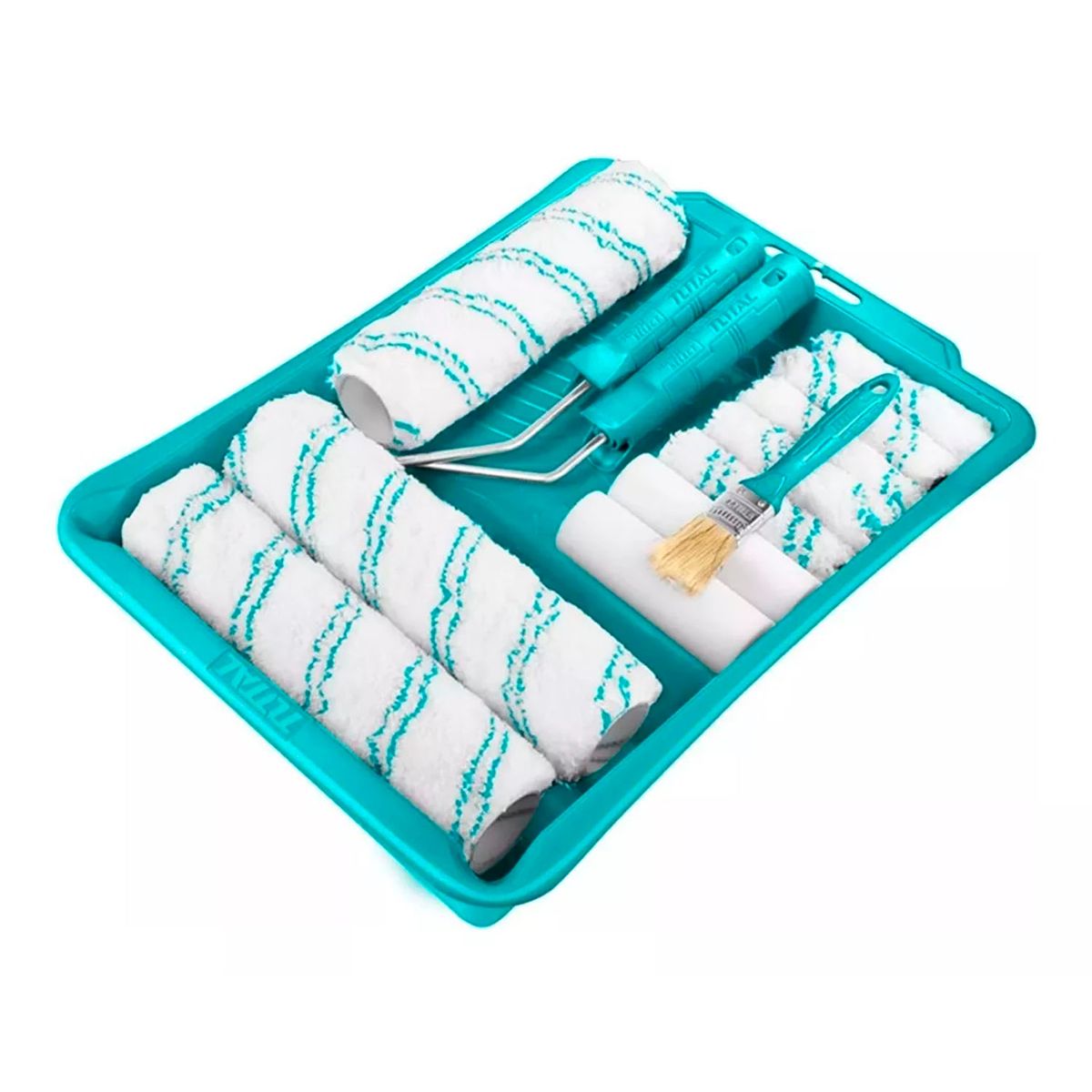 TOTAL TOOLS - Kit Para Pintar Bandeja Rodillo 14 Piezas Total Tht862302