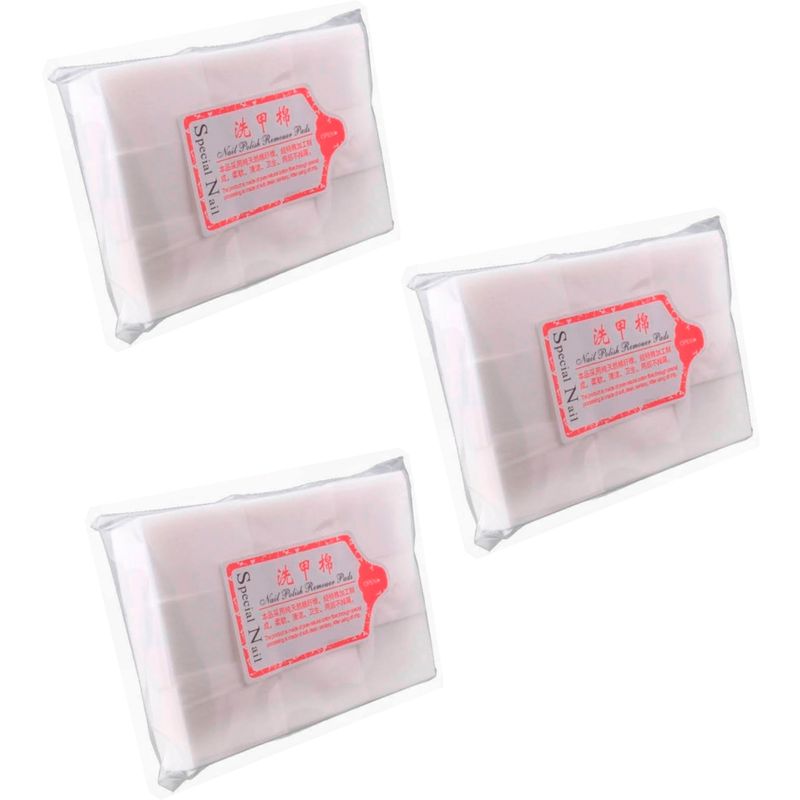 GENERICO - Pack X3 Papel Algodon Sin Pelusa Para Remover Uñas Manicure
